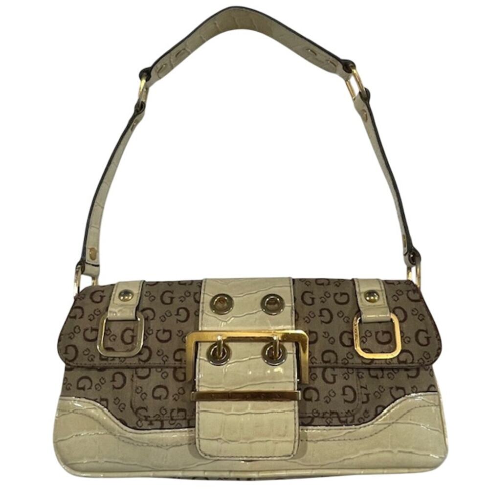 Guess Y2k Vintage handbag, baguette style, slouch bag w/logo